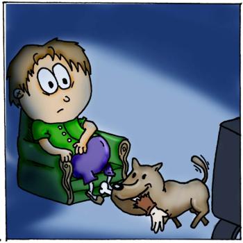Komiks z psami: Nauka aportu